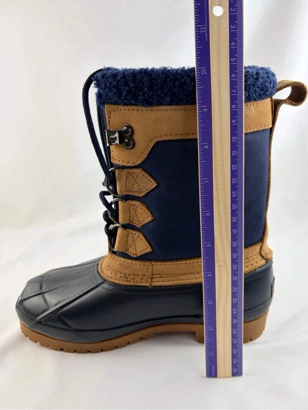 Eddie Bauer Navy and Brown Waterproof Winter Boots